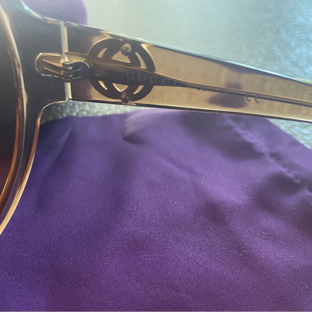 Gucci Sunglasses GG 0954 S 005  Beige Frames, Orange Lenses. 2022 collec… - Picture 4 of 7